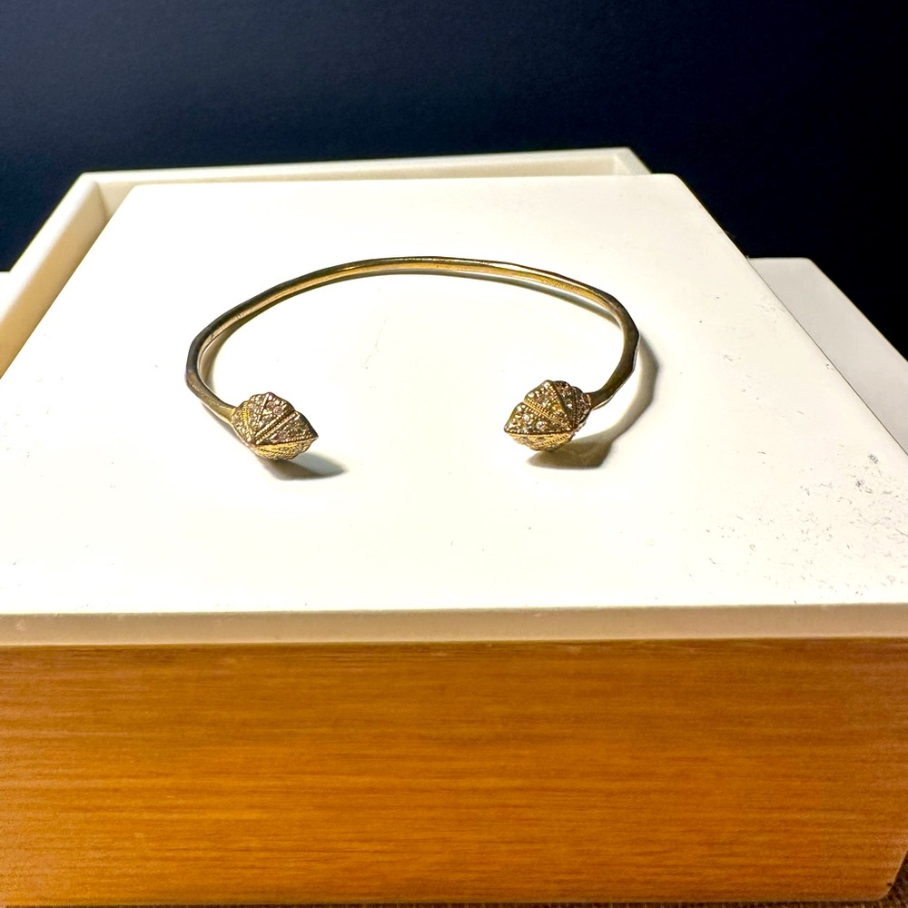 Stella & Dot Gold Leaf Cuff Bracelet